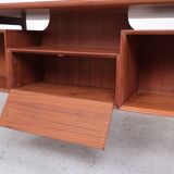 Omann Jun teak desk model 75, 1960s