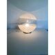 Lampe de table contemporaine en verre de Murano blanc de Murano dans le style des années 70