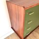 Compass leg chest of drawers in fig tree green