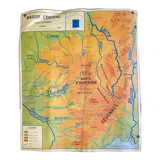 School poster Massif Central and Mediterranean region and Corsica