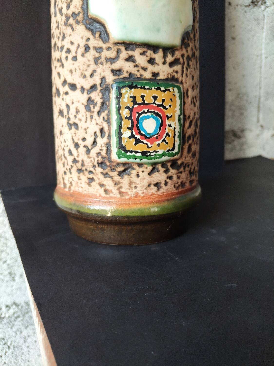 Large decorative bottle West Germany in ceramic – 1970s