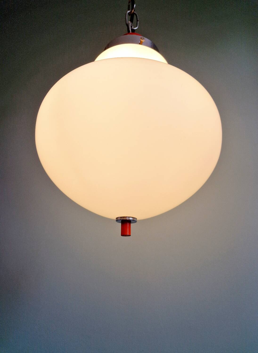 Suspension Space Age en opaline blanche, Massive, 1970