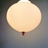 Space Age pendant light in white opaline, Massive, 1970