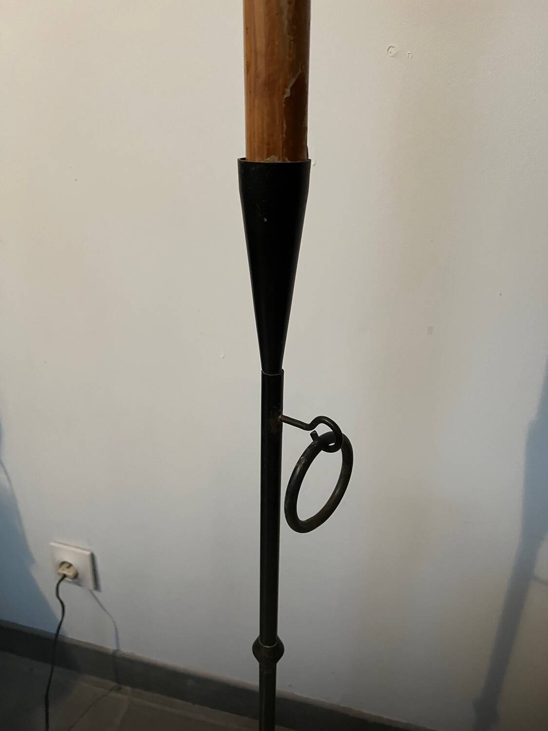 Wrought iron floor lamp/torchere 1950