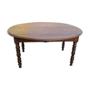 Table ovale extensible, en chêne