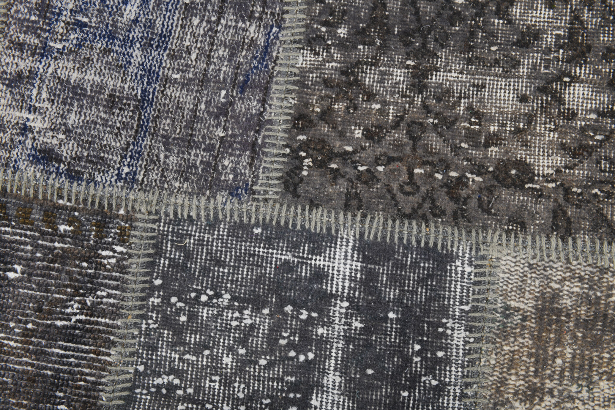 Turkish vintage oushak patchwork rug