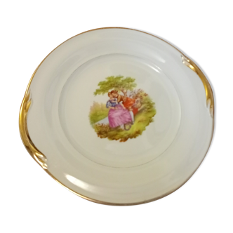 Plat porcelaine inspiration Fragonard st Amand