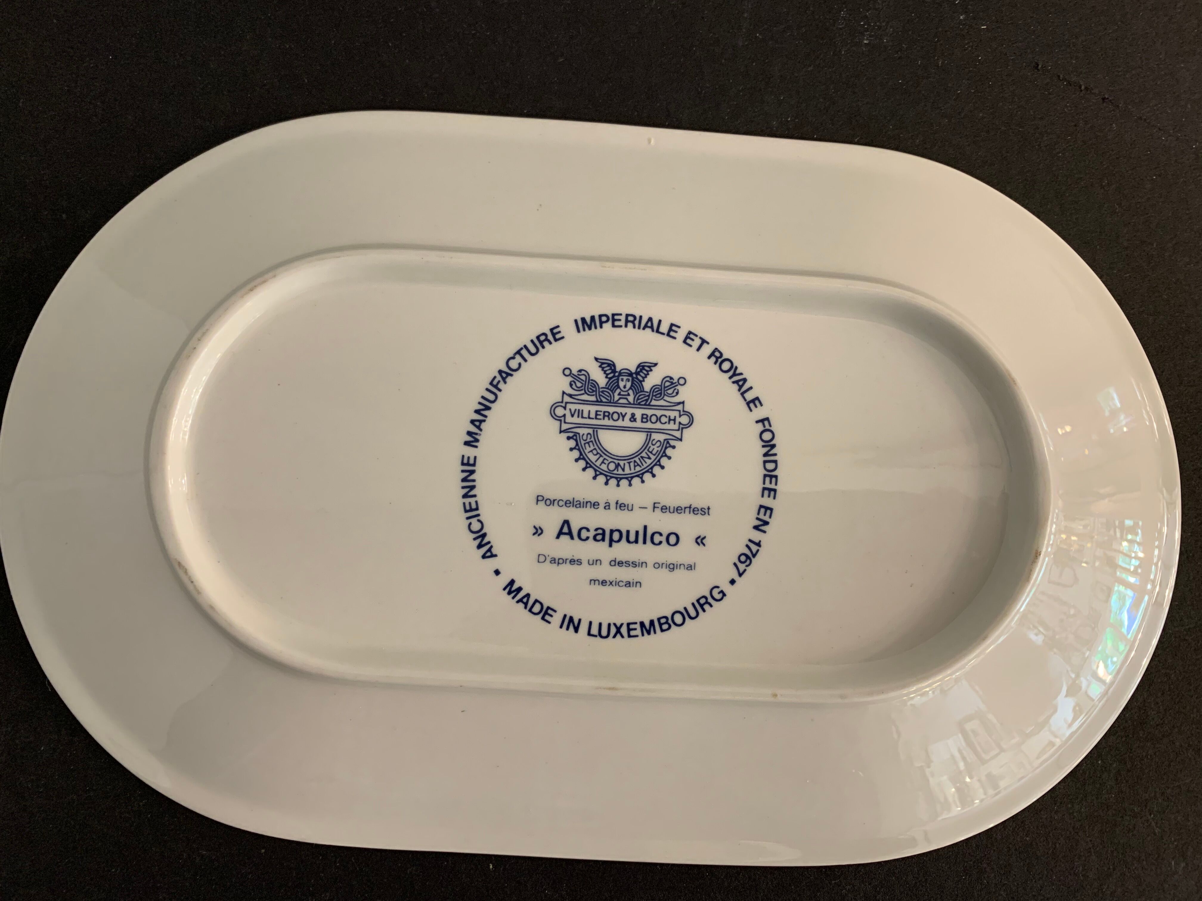 Oval flat Villeroy and Boch Acapulco 1970