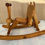Vintage rocking wooden grasshopper chair
