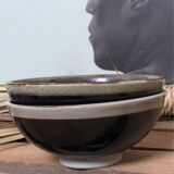 Lot of black ceramic-style bowls