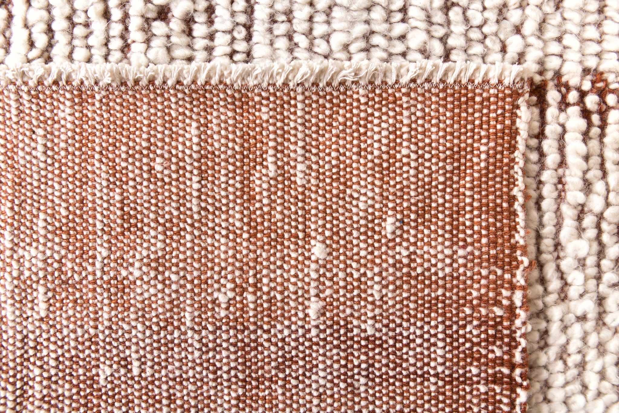 7x9 Terracotta White Turkish Vintage Rug 205x291Cm SK 242886