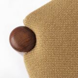 Set of 4 Danish Teak Dining Chairs 1960s, Mid Century Vintage Chairs, Beige