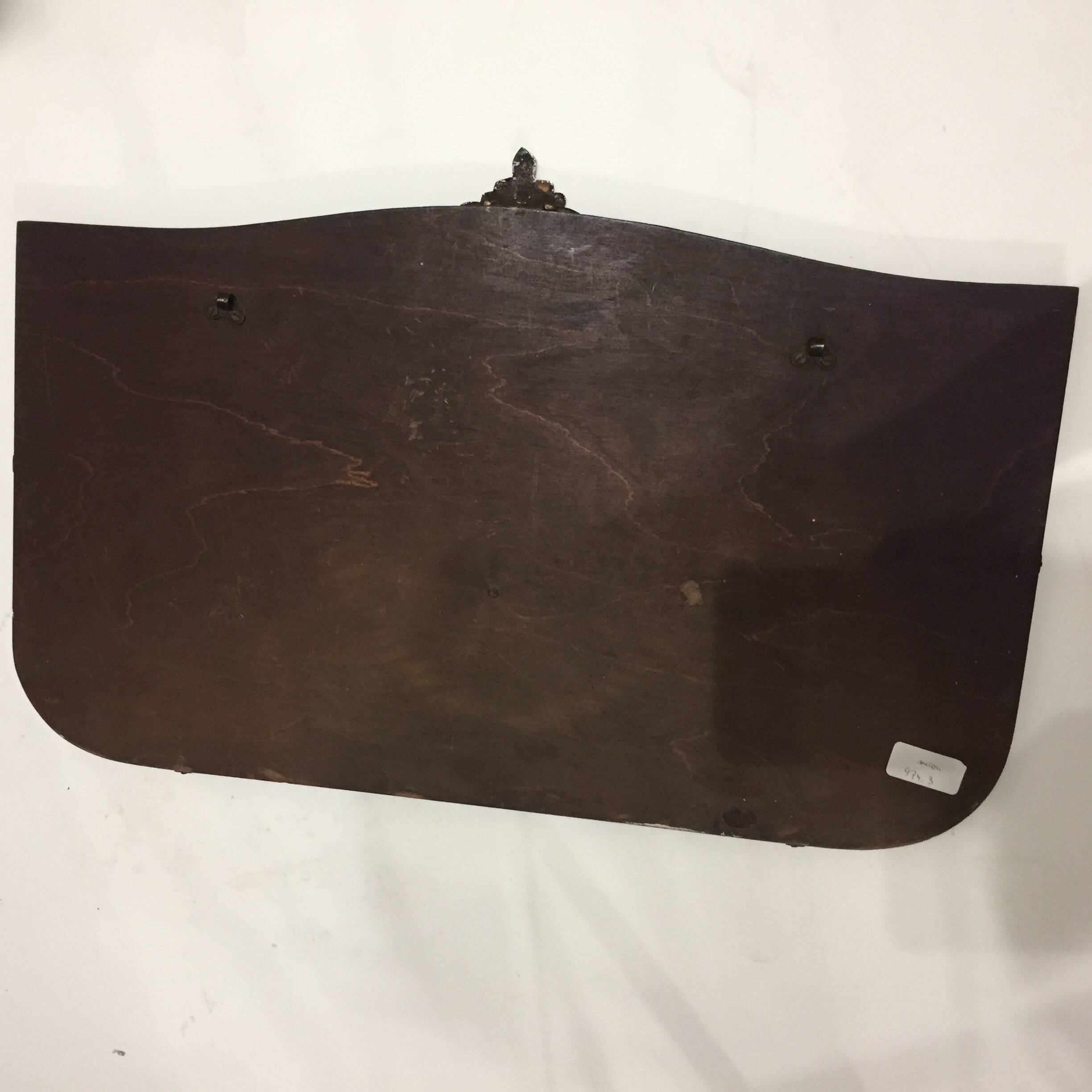 Beveled pediment mirror