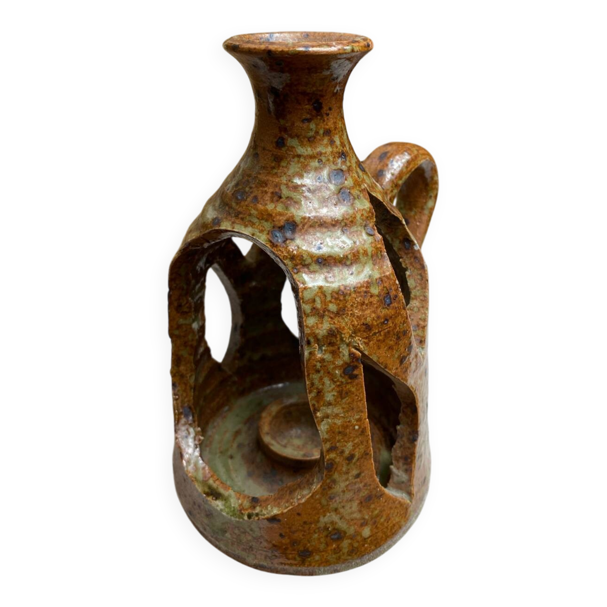 Lantern-style candlestick in pyrite sandstone