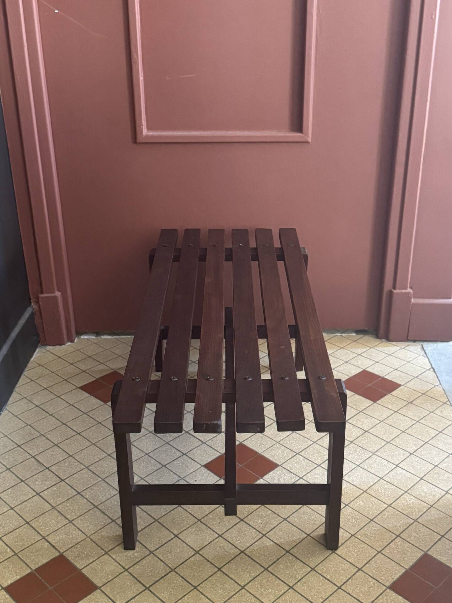 Teak bench Ezio Longhi