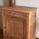 Parisian buffet 1 door antique - solid raw wood jam cabinet