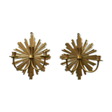 Pair of Charles House appliques, sun model