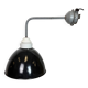 Industrial Factory Wall Lamp with Black Enamel Shade, 1960s