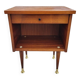 Vintage bedside table with golden pencil legs