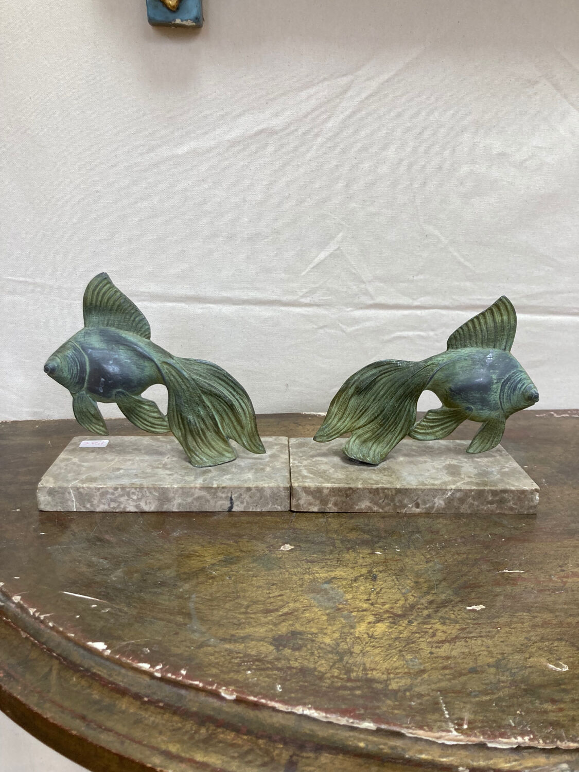 Pair of Art Deco book greenhouses "Fish"