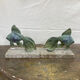 Pair of Art Deco book greenhouses "Fish"