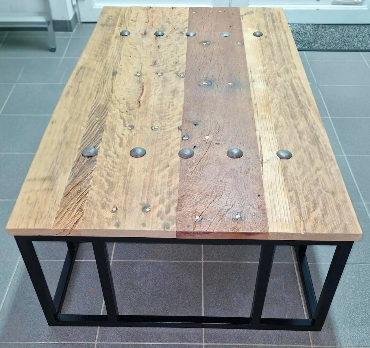 Richmond Interiors Coffee Table – Elm Wood & Metal