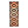 Tapis Kilim tribal orange et marron, 108 x 297 cm