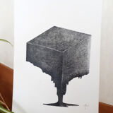 "rebuilt" India ink