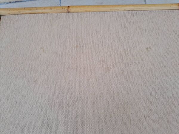 Table basse en rotin porte revue vintage