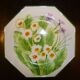 Decorative plate 'flowers' by maison chaumette (paris). vintage 80s