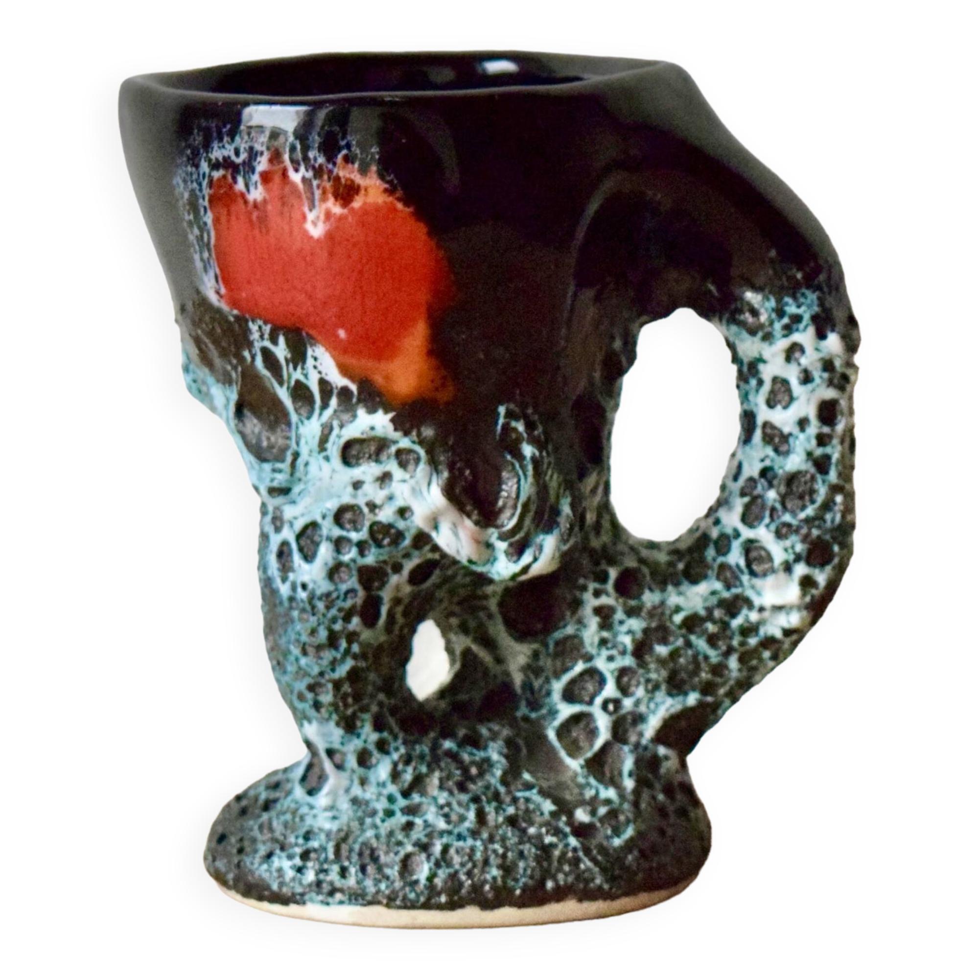 Vallauris mug or tankard - Fat Lava - Ecume de Mer - 1960