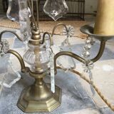 Lampe ancienne en laiton 2 branches