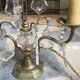 Antique brass lamp with 2 branches