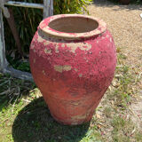 Ancient terracotta pottery jar from the 19th century