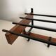 Portemanteau mural vintage scandinave en bois et métal
