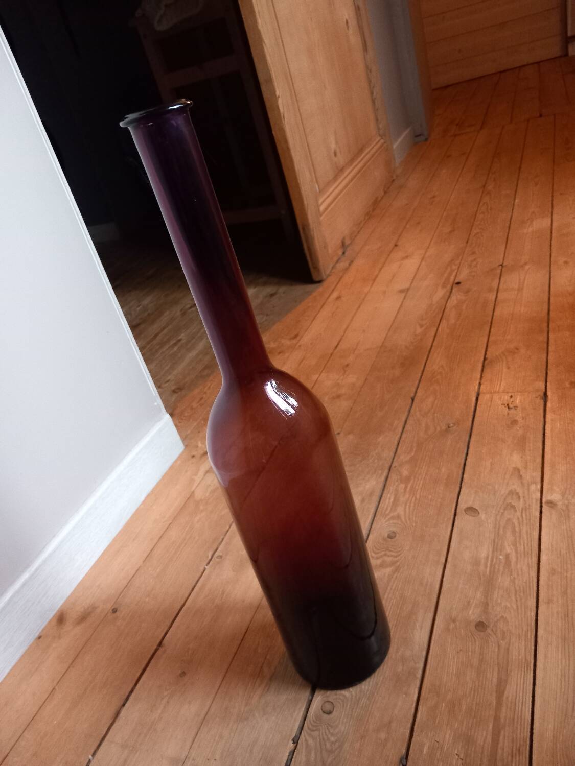 Large glass bottle