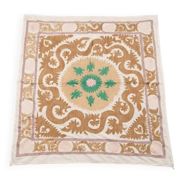 Vintage hand-embroidered tablecloth 128x135 cm
