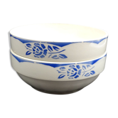 Two ravines, bowls or cups in faience of Digoin Sarreguemines, Model Corsica, circa 1940