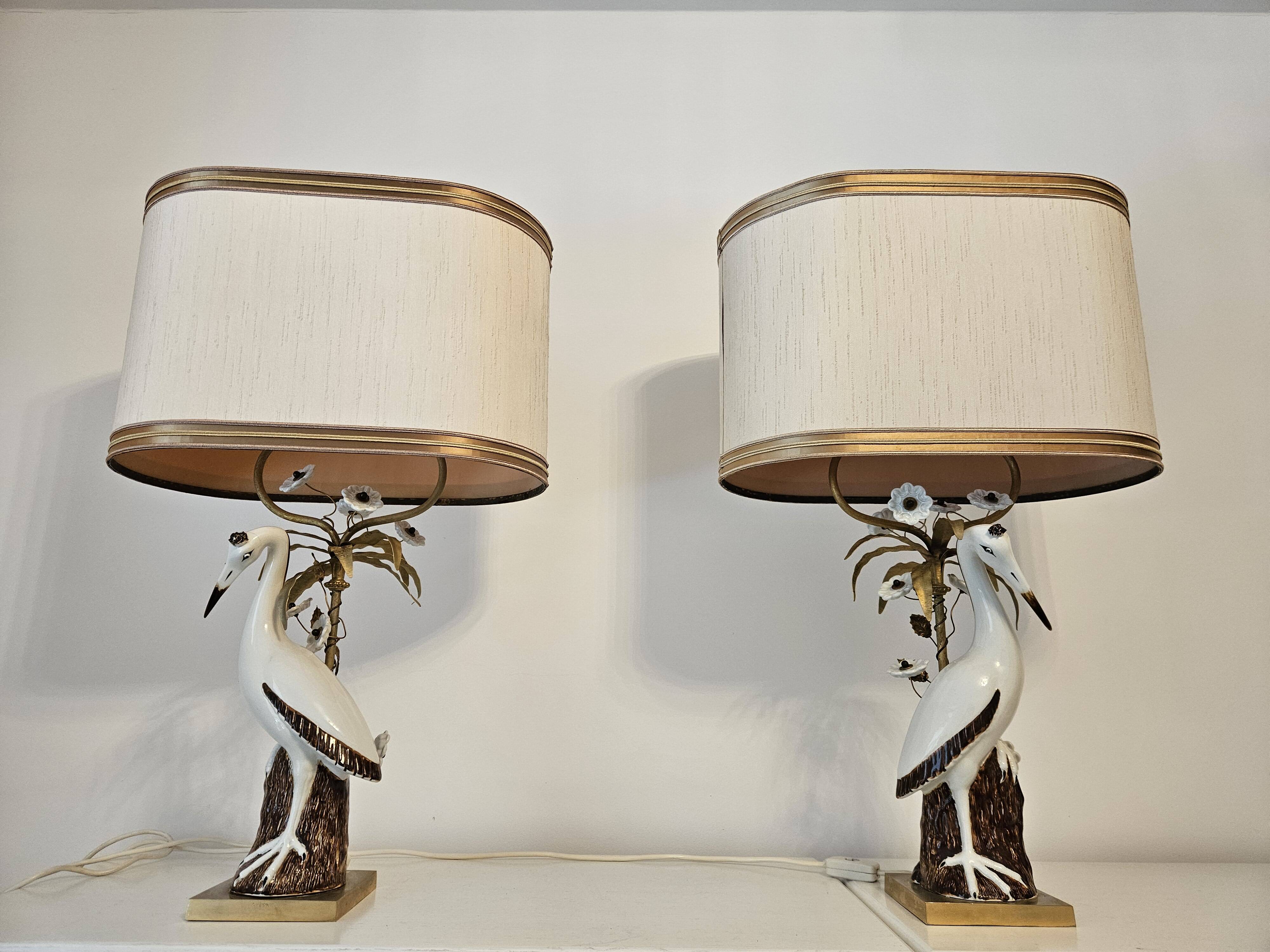 Lamps/vintage, a pair of unique mangani lamps, italy, 1960s/1970s.