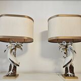 Lamps/vintage, a pair of unique mangani lamps, italy, 1960s/1970s.