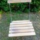 4 chairs bistro folding metal and slatted wood