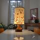 Modernist brutalist lamp free form 60's olive wood