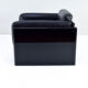 Black Leather Simone Armchair by Ufficio Progetti Gavina for Simon International