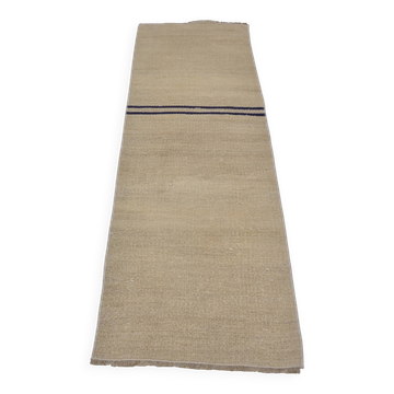 Kilim en chanvre anatolien blanc cassé sku 3928