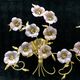 Barovier and Toso pair of flower model sonces in gold finish and gilding bouquets