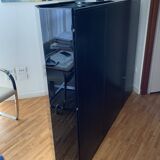Black lacquered cabinet by Kazuhide Takahama for Cassina, 1980