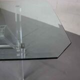 Vintage acrylic and glass dining table