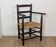 Wooden straw armchair