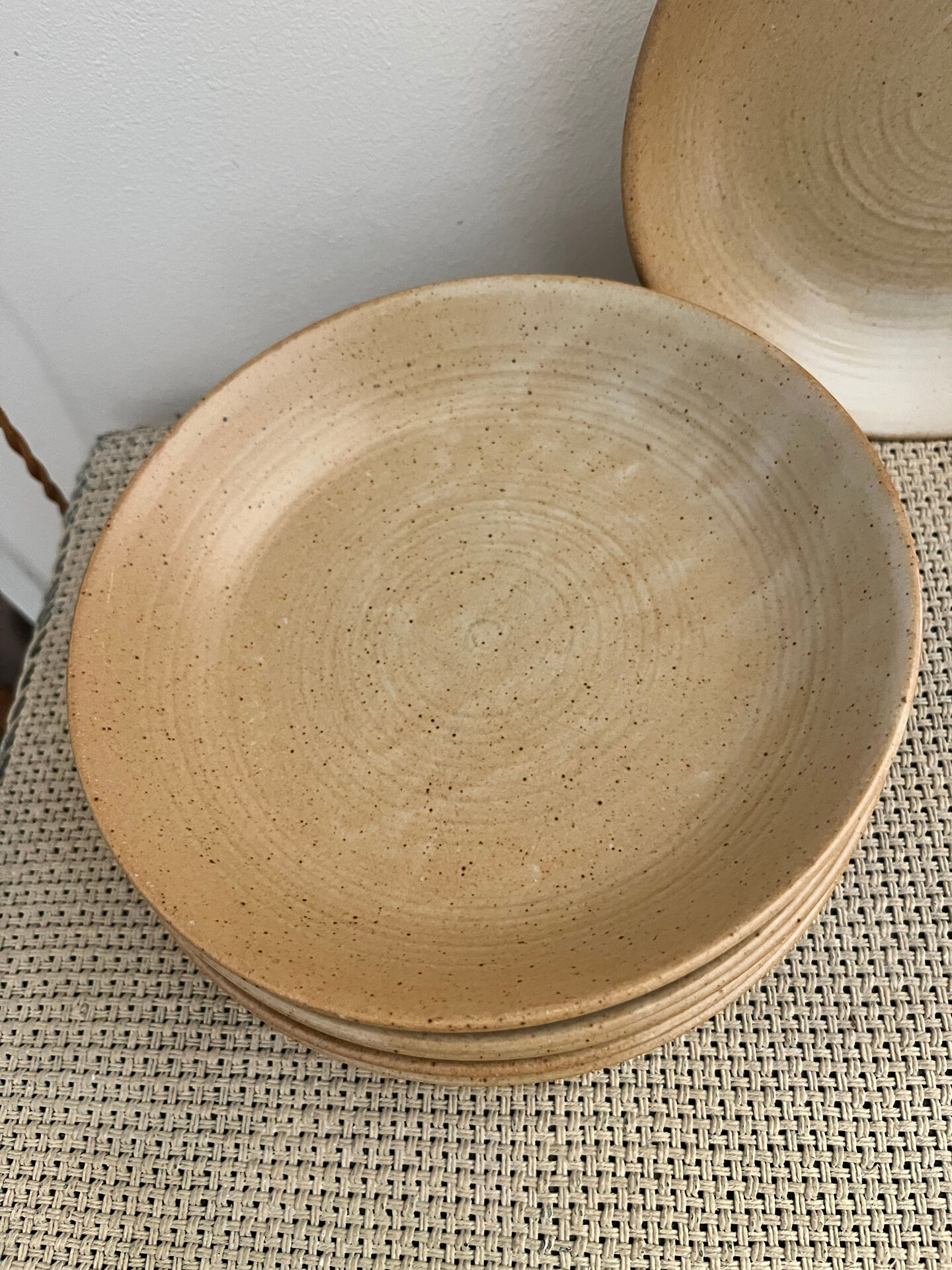 6 deep plates in stoneware