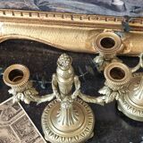 Pair of bronze candlesticks